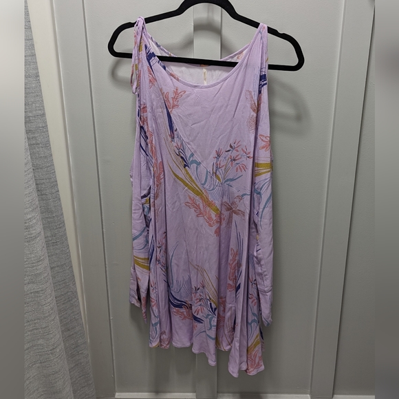 Free People Lilac Floral Dress Size Medium - Picture 2 of 6